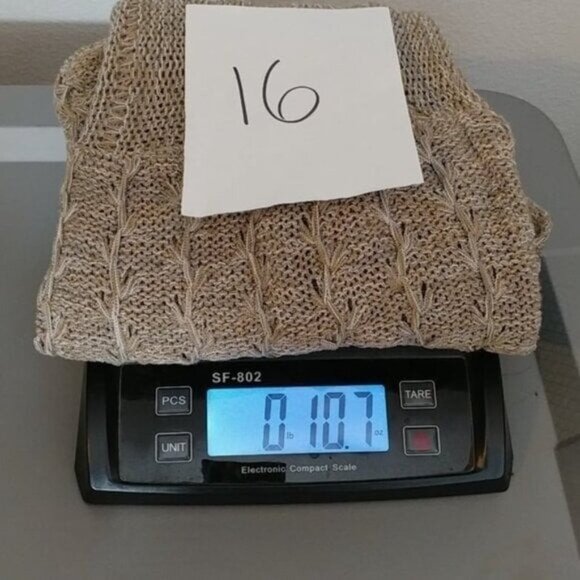 F.O.N.D. Women's Beige Open Waterfall Cardigan Lagen Look Sweater Size S/M - Picture 8 of 8